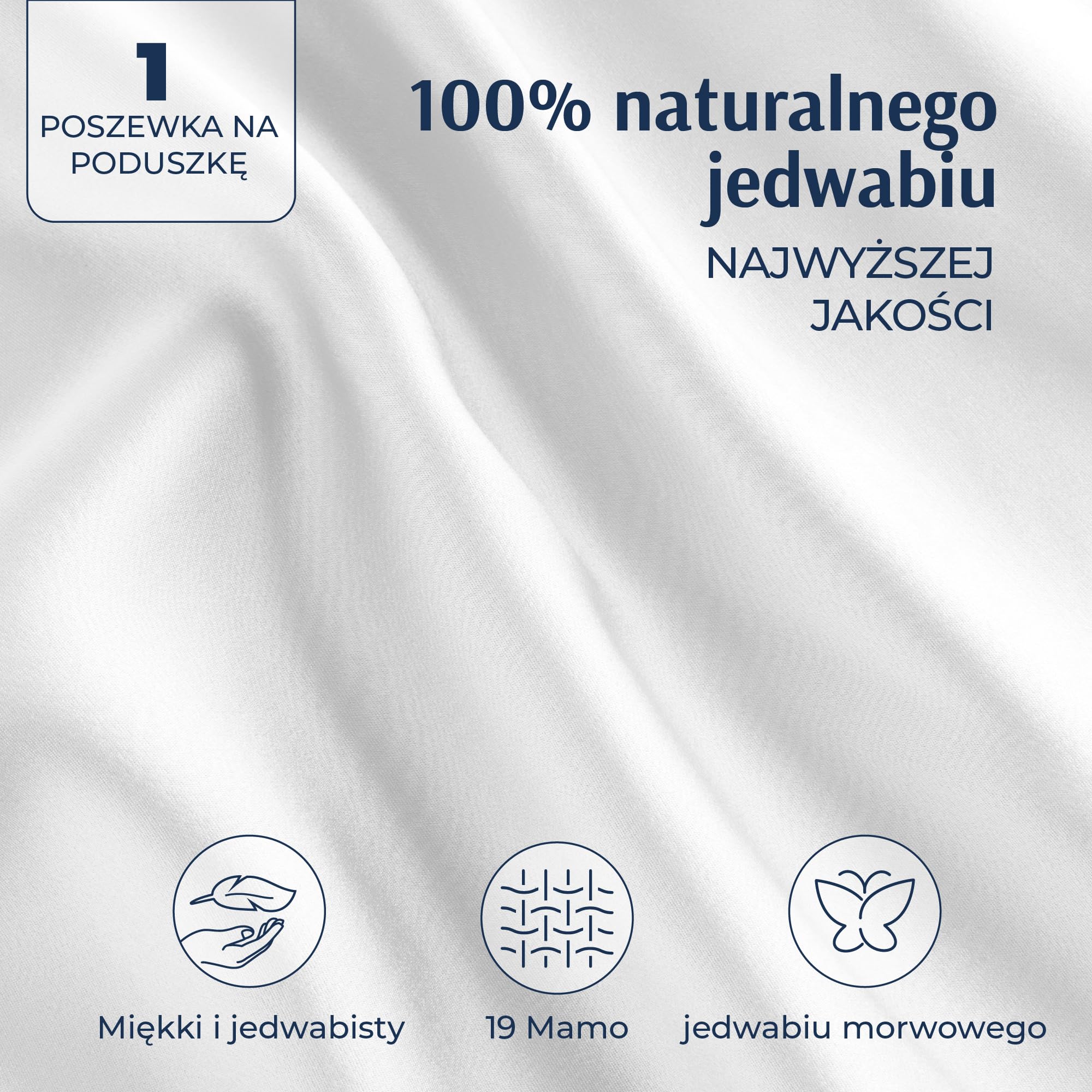 Dreamzie Jedwabna poszewka na poduszkę, Na Poduszkę, dwustronna, 100% jedwab morwowy,19 momme, Öko-Tex®, jedwabna dla skóry i włosów, przeciw starzeniu się, przeciw pluskwom
