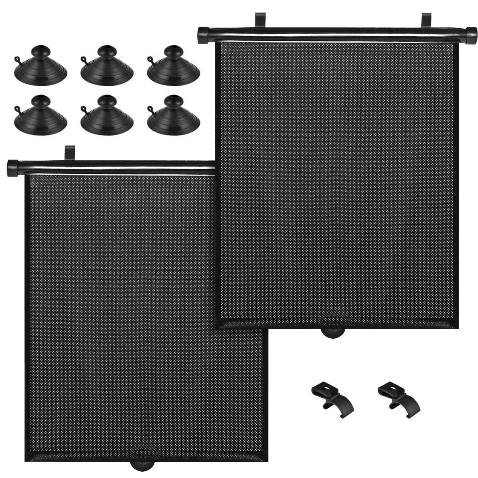 PLTCAT 2 Pack Retractable Roller Car Window Shades