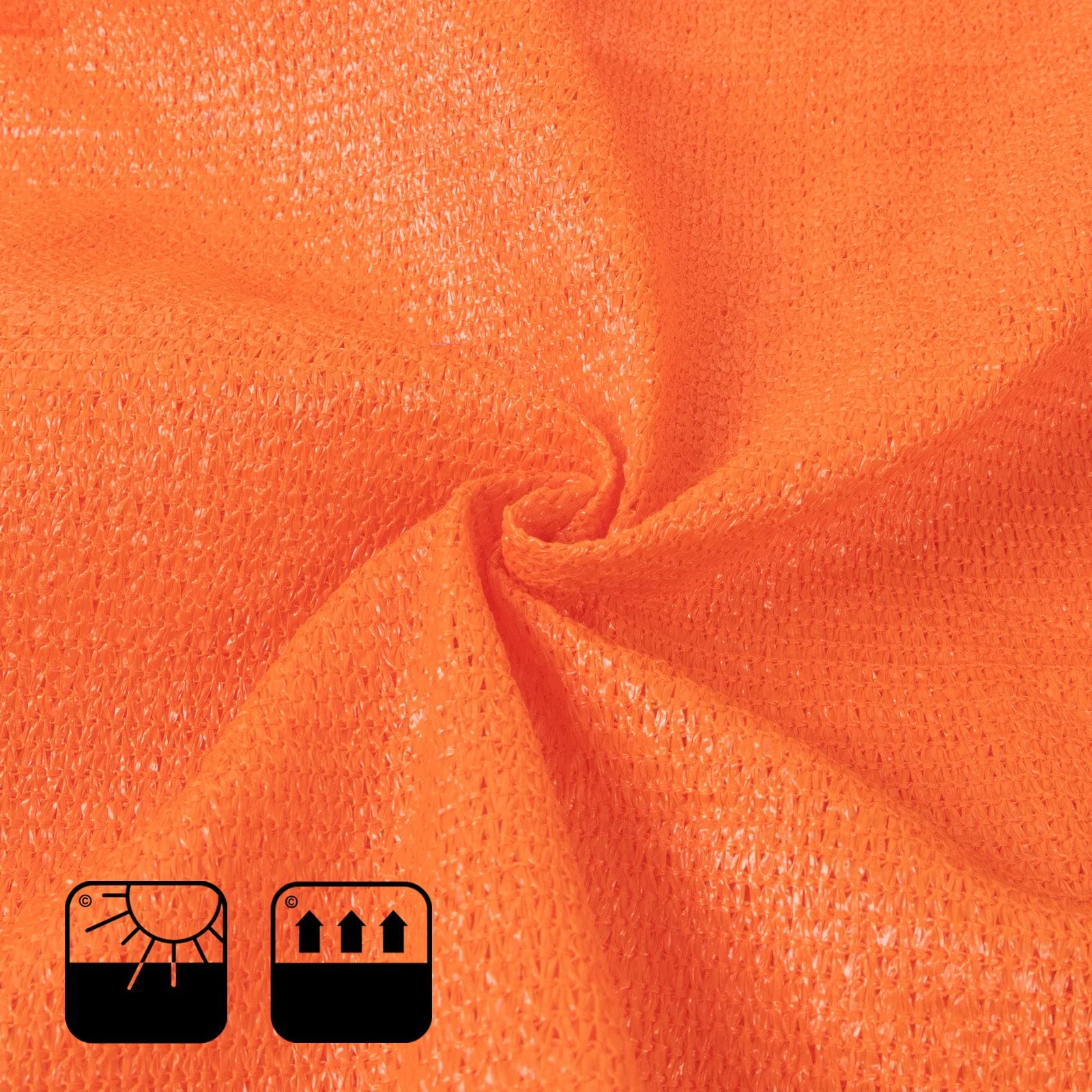 Casa Pura Brise-vue pour balcon Protection UV 90 x 500 cm Tissu polyéthylène haute densité résistant intempéries Orange