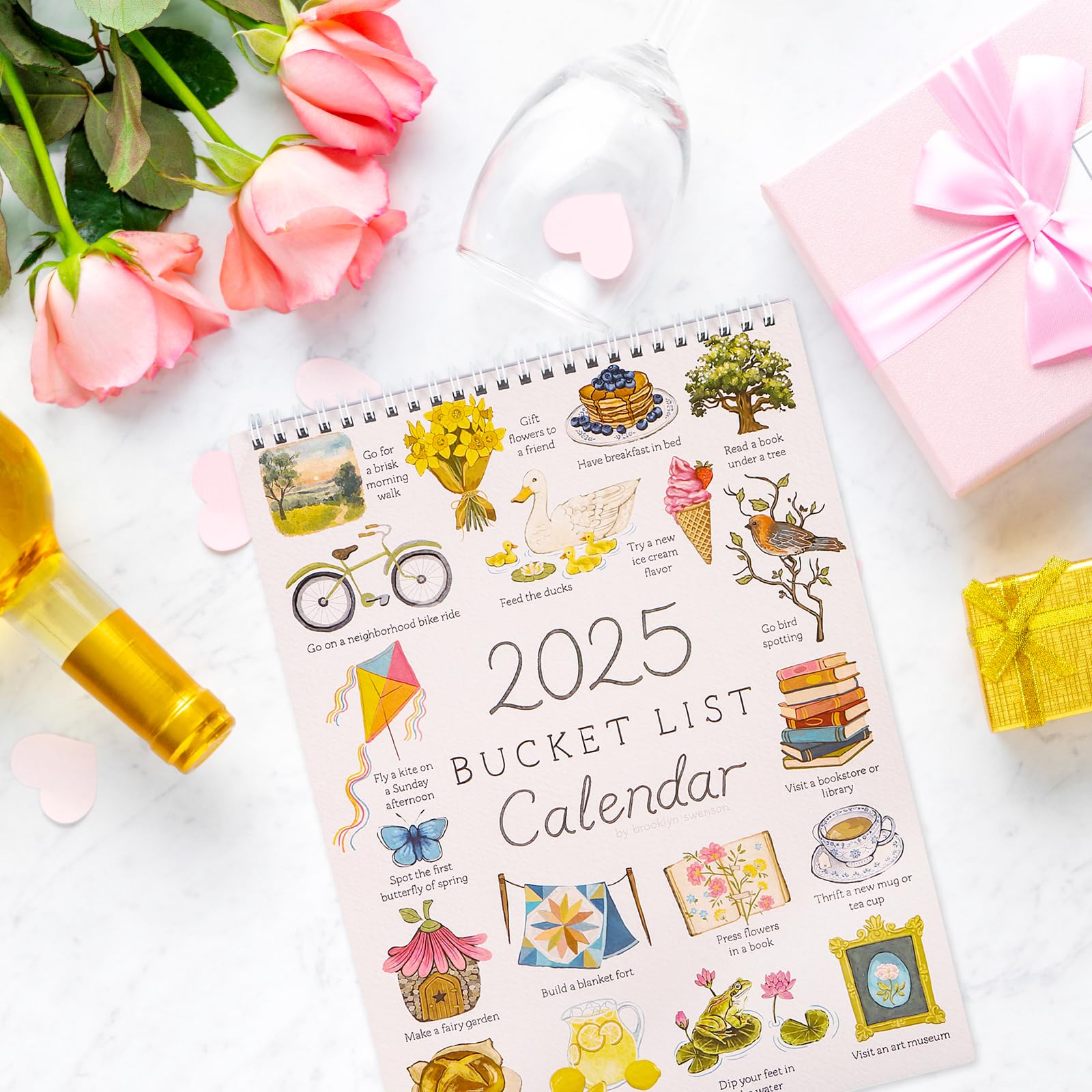Calendario Da Parete 2025 Con Bucket List E Note - Grande Formato Con Spirale Doppia, Ideale Per Organizzare E Decorare - Foto 6