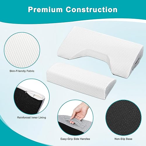 Miniatura 3 de Almohada para úlceras de cama con funda antideslizante y pendiente, almohadas para aliviar la presión de las úlceras por decúbito, juego de