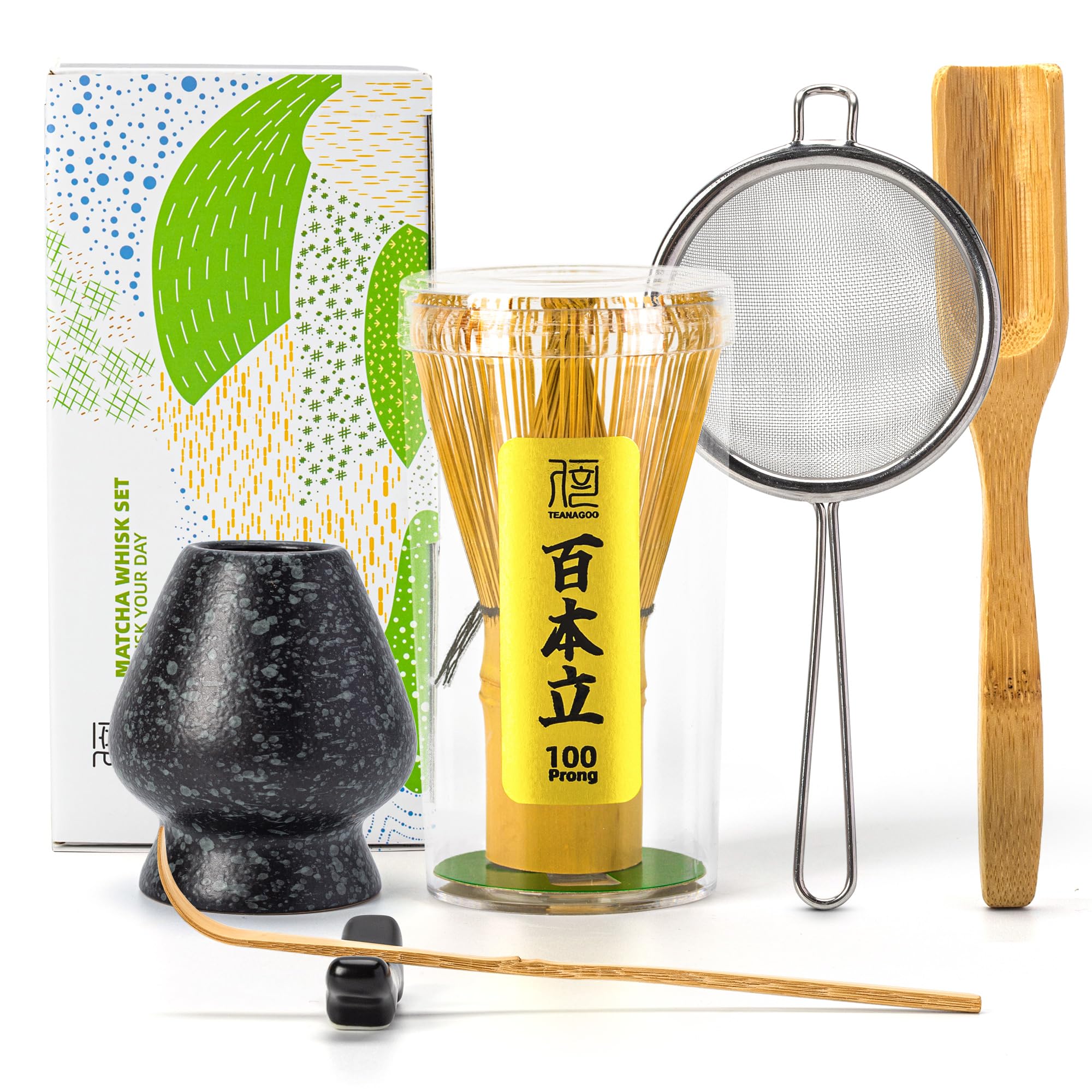 Amazon.com: TEANAGOO Matcha Whisk Set,Bamboo Matcha Whisk (100