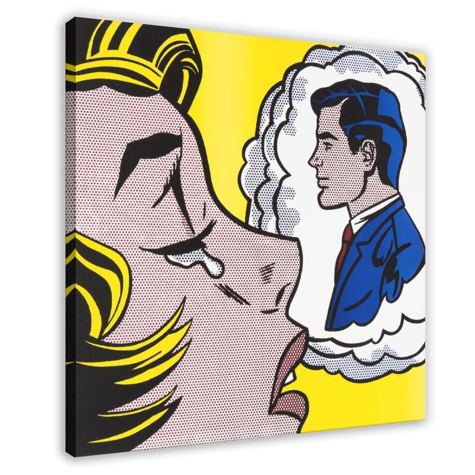 WCYB Illustrations Posters Thinking of Him by Roy Lichtenstein Posters Prints Canvas Deco Paintings Wall Art Frame 20" L X 20" W