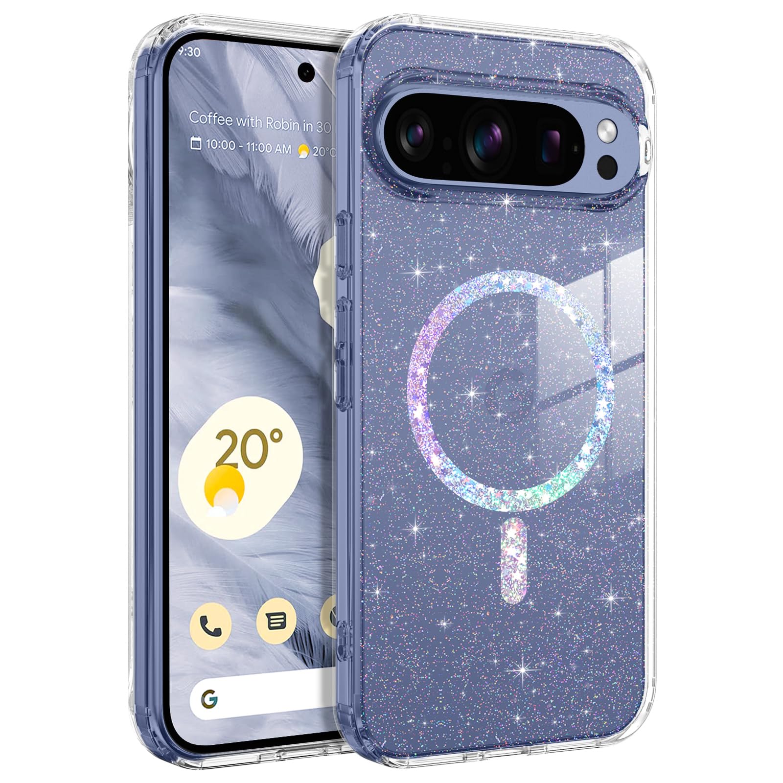 Coque Google Pixel 10 Pro XL DUEDUE paillettes transparente - 8