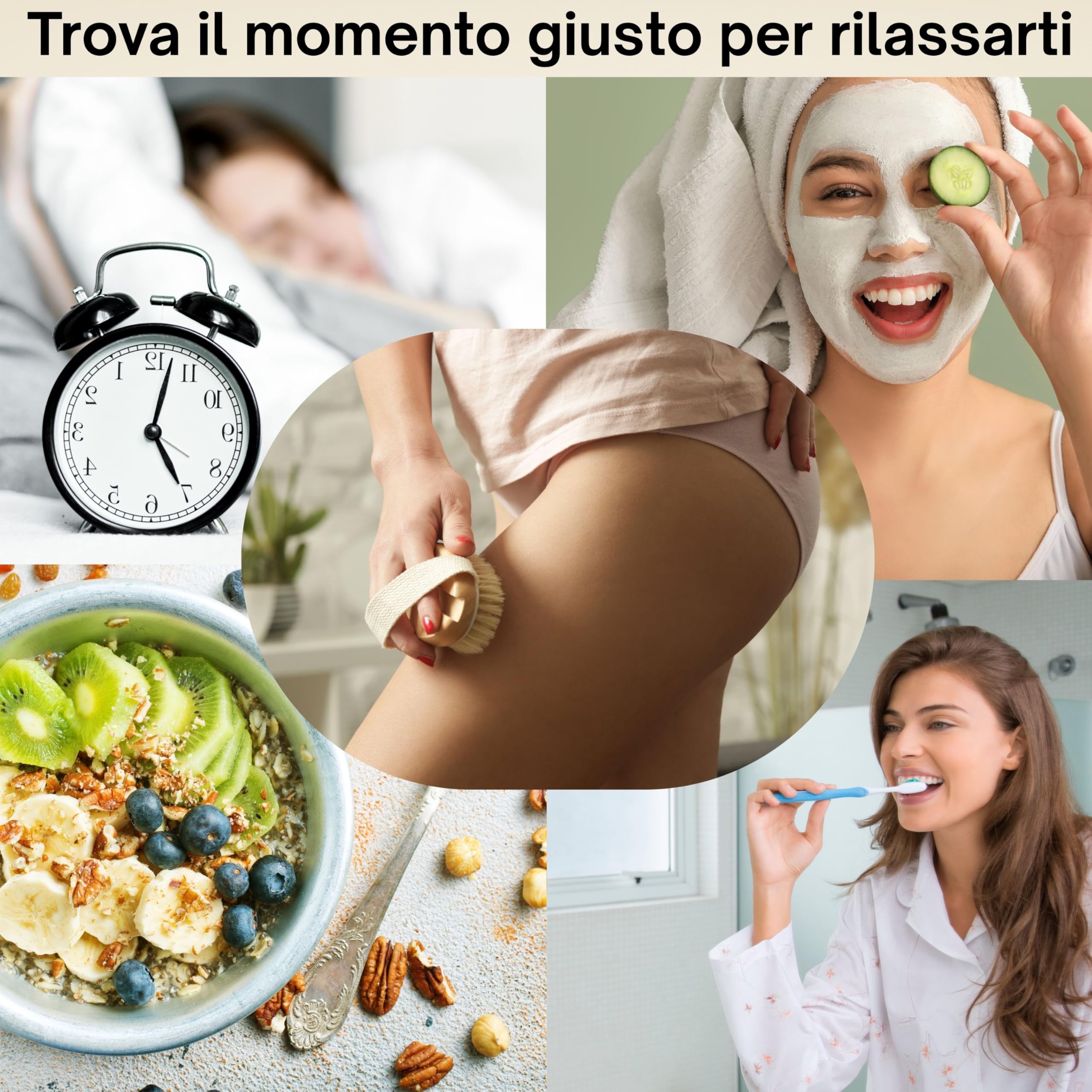 Spazzola Corpo a Secco Setole Naturali e GUIDA al Dry Brushing Corpo - Spazzola cellulite - Spazzola a Secco Corpo Esfoliante per una Pelle subito Liscia e Tonica Stimola la Circolazione