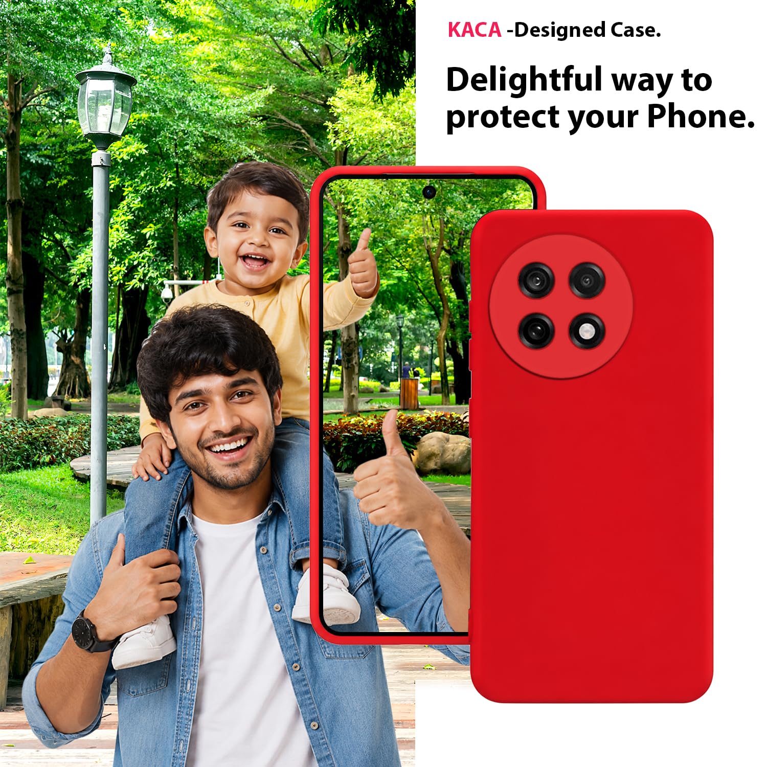 OnePlus 13R 5G Silicone Case - Red -7