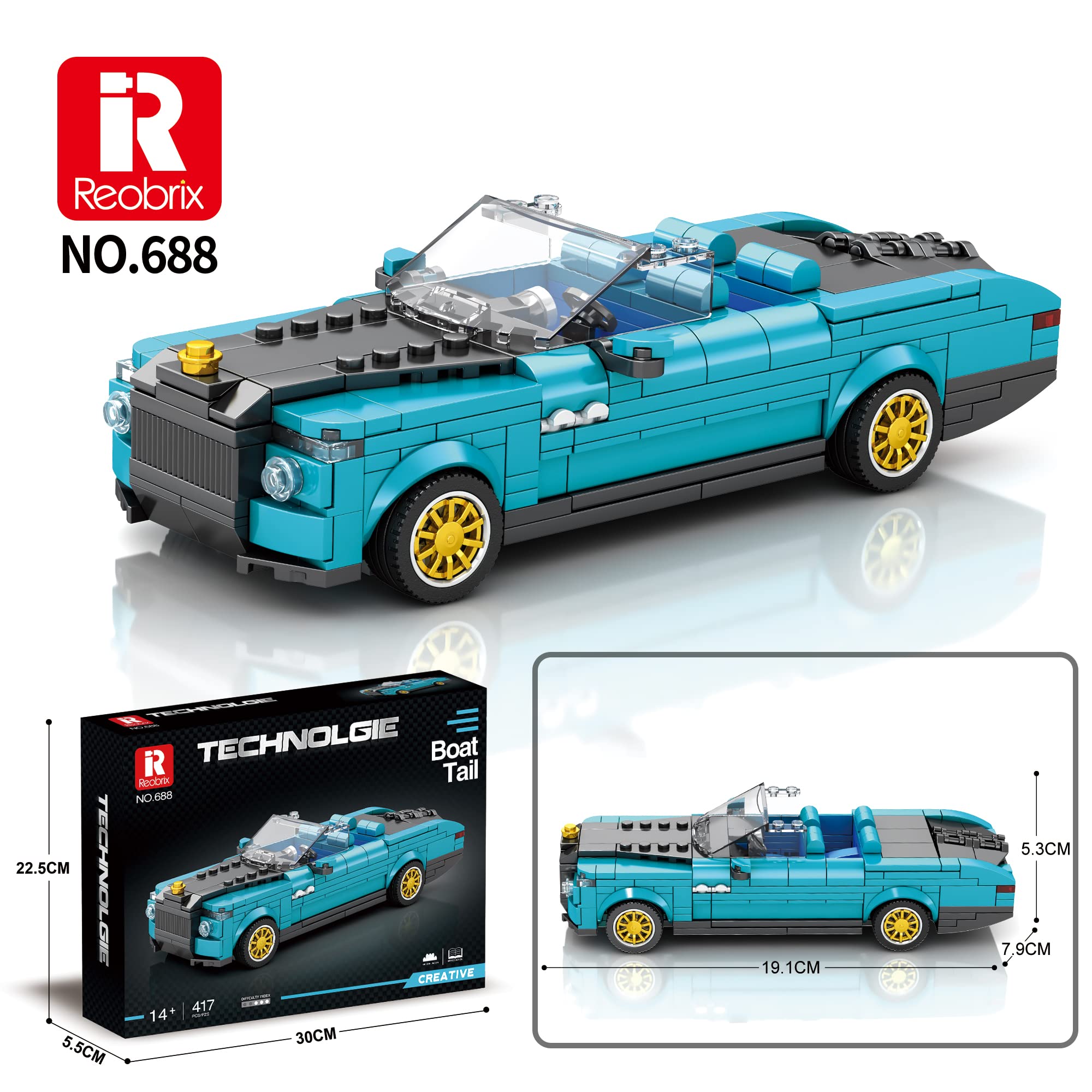 Reobrix RR Boat Tail Super Car Building Set : Amazon.in: Toys & Games
