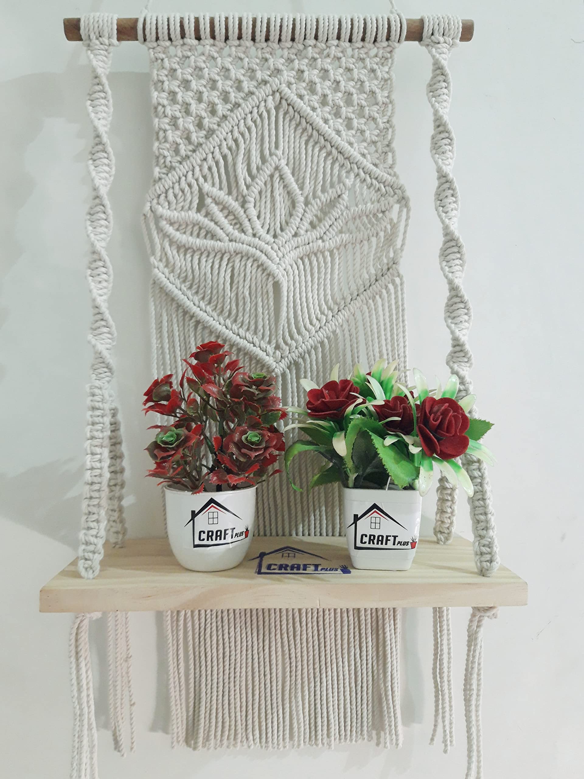 See full amazon price history chart for CRAFT PLUS | CP-45| Macrame Wall Hanging Shelf |Handmade Macrame Plant Hanger | Decorative Wall Hanging for Indoor and Outdoor Use | CRAFT PLUS | CP-45| Macrame Wall Hanging Shelf |Handmade Macrame Plant Hanger | Decorative Wall Hanging for Indoor and Outdoor Use | (B0C1W42H4C) Amazon Price History, Amazon Price Tracker
