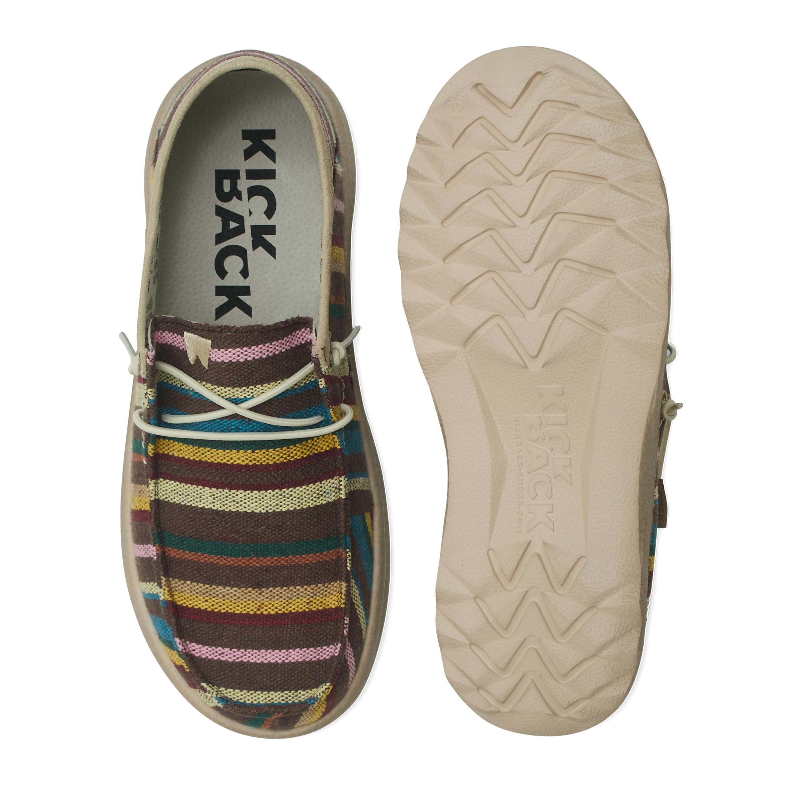 Kickback Lounger Scarpe Estive da Uomo in Tela – Mocassini Slip‑On Senza Lacci con Lacci Elastici – Sneakers Leggere per Interni ed Esterni con Suola Antiscivolo