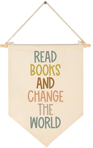 Leer libros y cambiar el mundo, decoración de aula, incluye decoración de aula, regalo de bienvenida, regalo para profesores, banderín colgante de