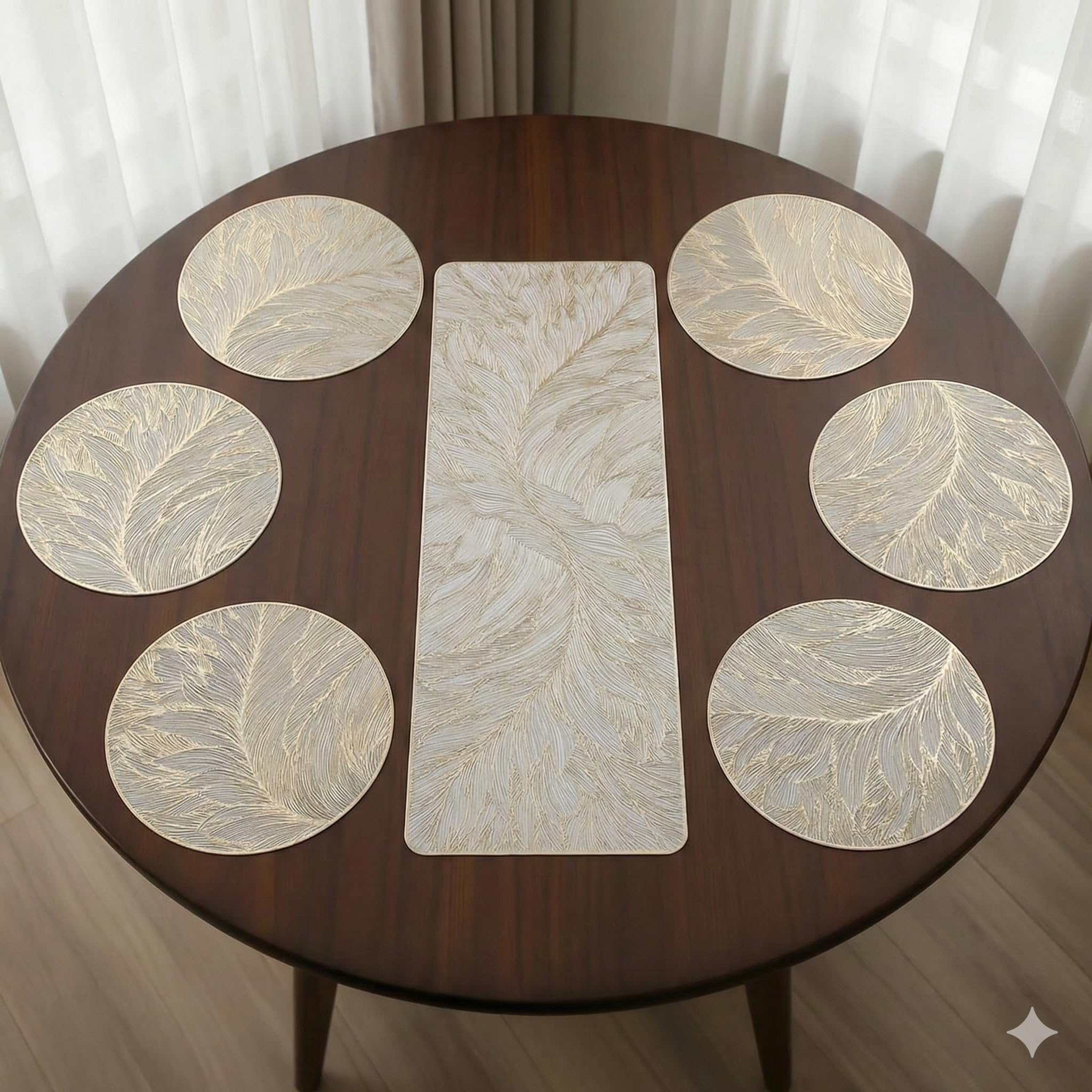 Dining Table Mat & Runner Set - Elegant Table Protection -11