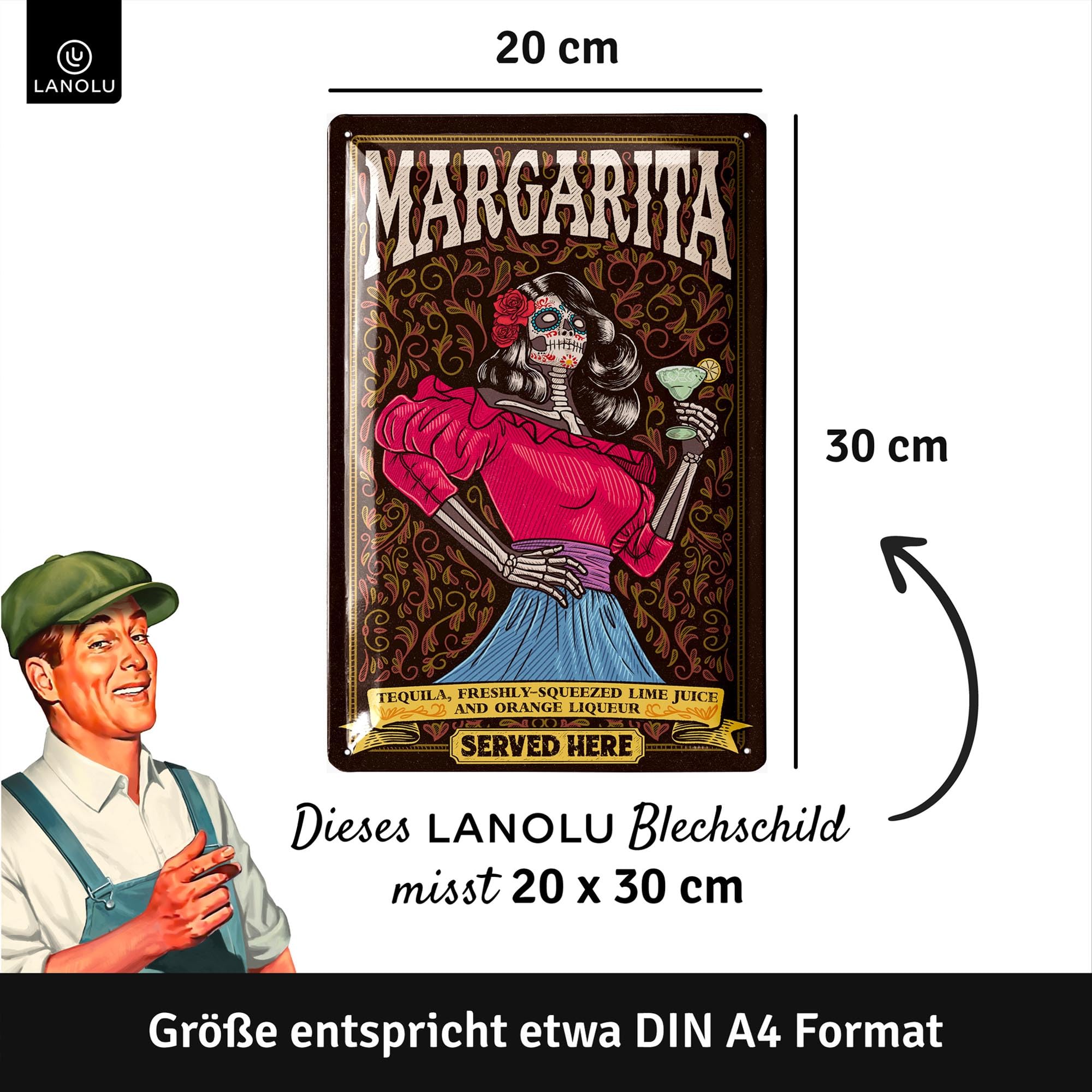 Vintage Blechschild Sandburg 20x30cm - Retro Wanddekoration Für Haus & Garten