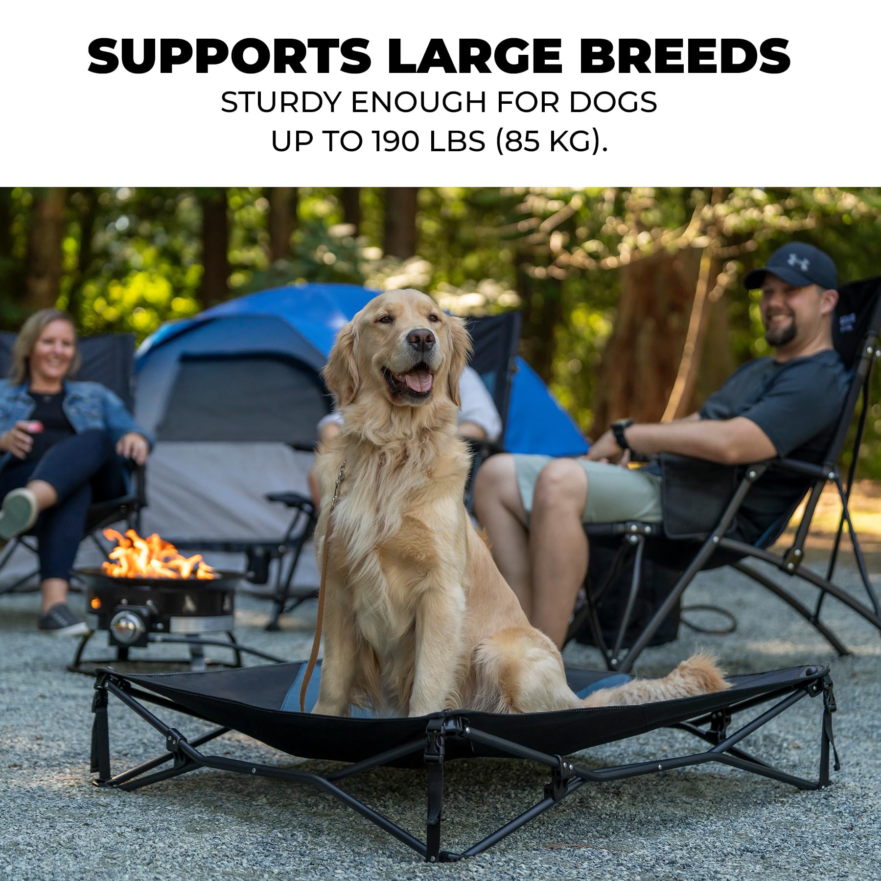 Outland Living Elevated Dog Bed – Durable, Weather-Resistant Pet Cot with Breathable, Joint-Supporting Design | Rust-Resistant, Easy Assembly, Perfect for Outdoor Adventures, Camping, and Home Use