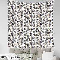 Vista 71 de Mexican African Pattern Fabric by The Yard,Tribal Ethnic Abstract Art Outdoor Decor,Aztec Style Modern Style,Exotic Room Decor Fabric,2 Yards,72" L