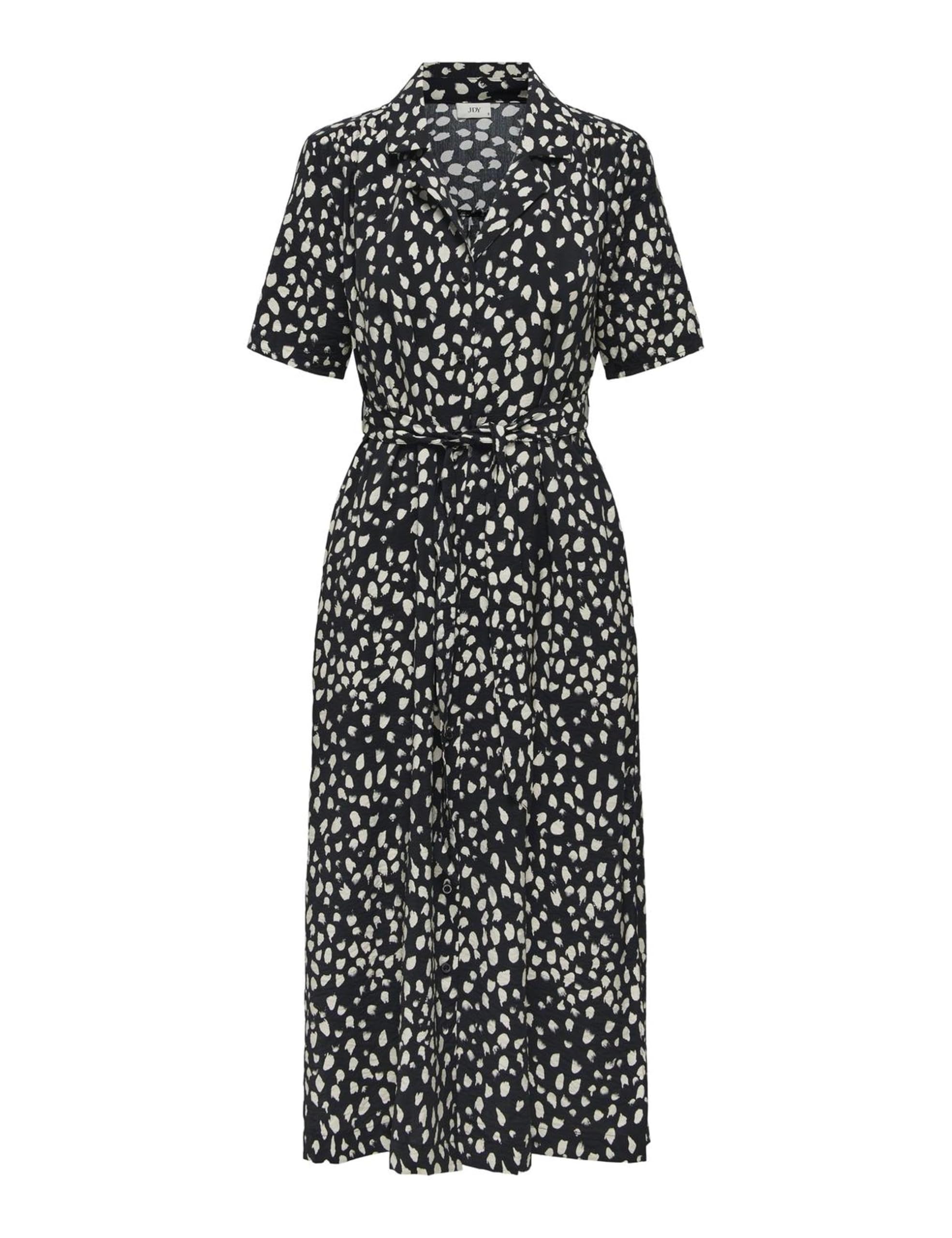 Jdy Troya Life 2/4 Midi Shirt Dress Dia, czarny, M