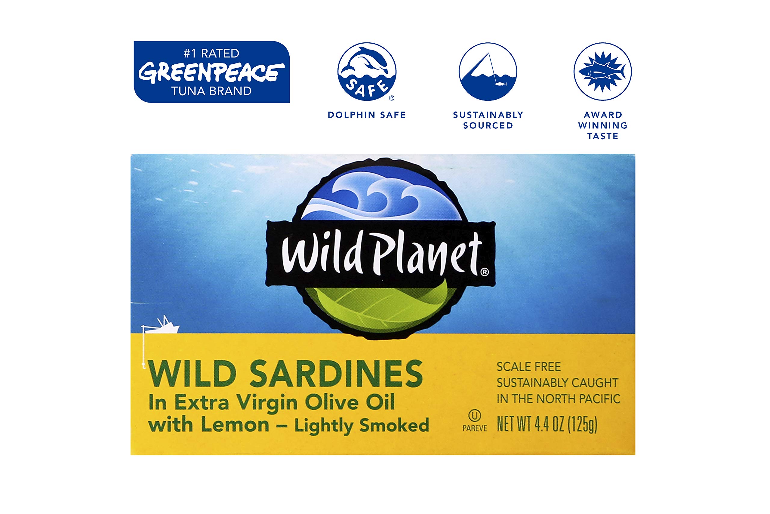 Wild Wild Sardines in Extra Virgin Olive Oil With Lemon, Lightly