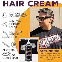 Vista 6 de Suavecito Botella de bomba de crema para el cabello, brillo medio durante todo el día