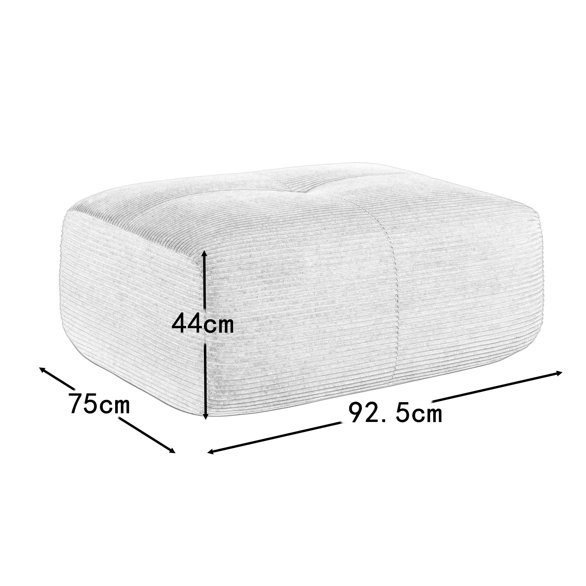 Module modulaire pour canapé - Blanc - Module combiné flexible sans accoudoir ni dossier - Pour salon moderne