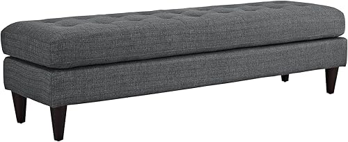 Miniatura 99 de Modway Sofá biplaza Empress en tela tapizada moderna de mediados de siglo, gris Gris,Laguna,Gris,claro,Celeste,verde azulado,Beige,Atomic Rojo