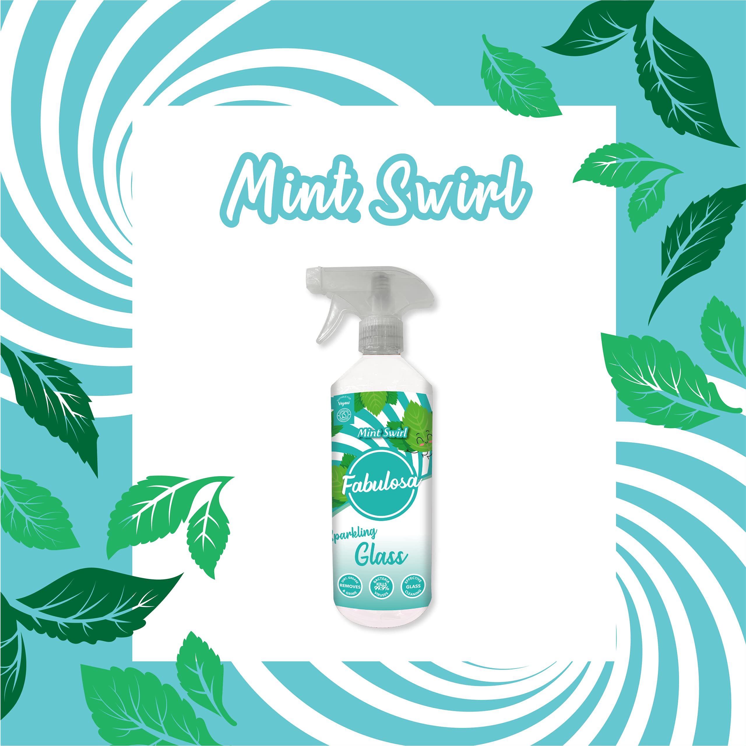 Fabulosa Sparkling Glass Spray Cleaner Mint Swirl - 500ml