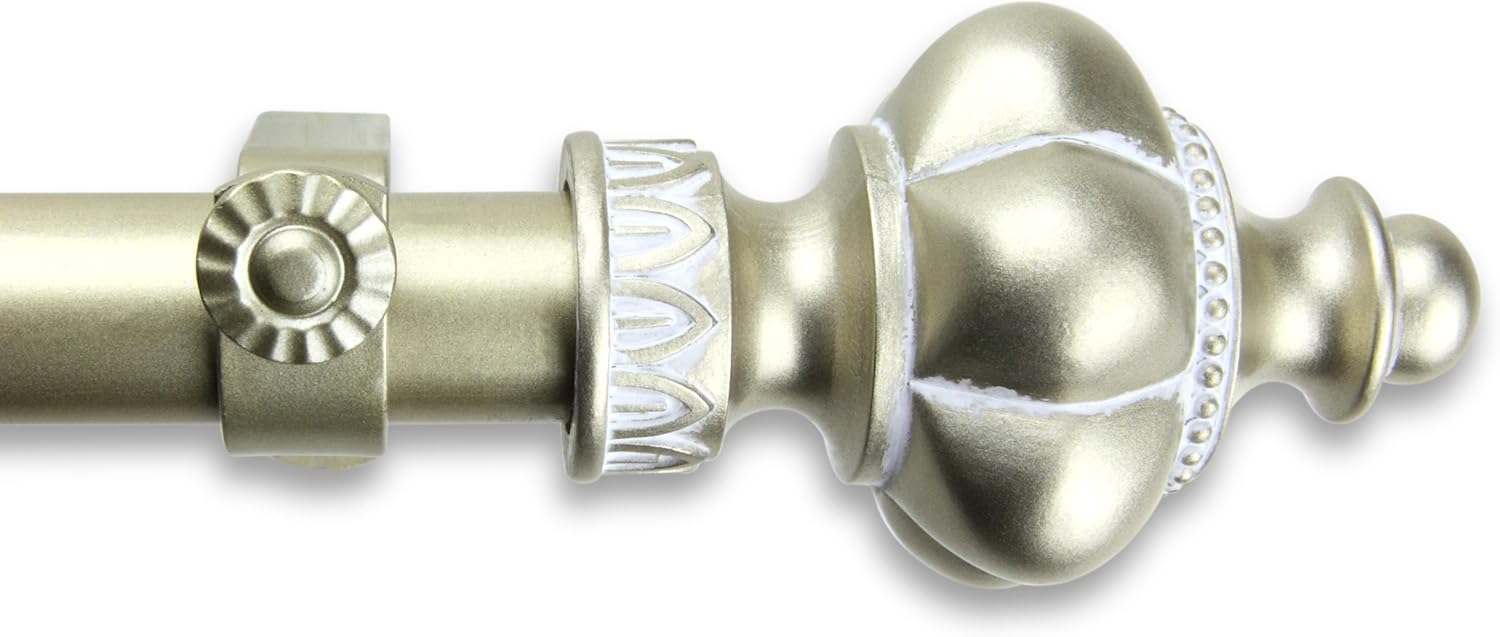 A&F Rod Décor - Athena Curtain Rod 1 inch Diameter, 28-48 inch - Mahogany