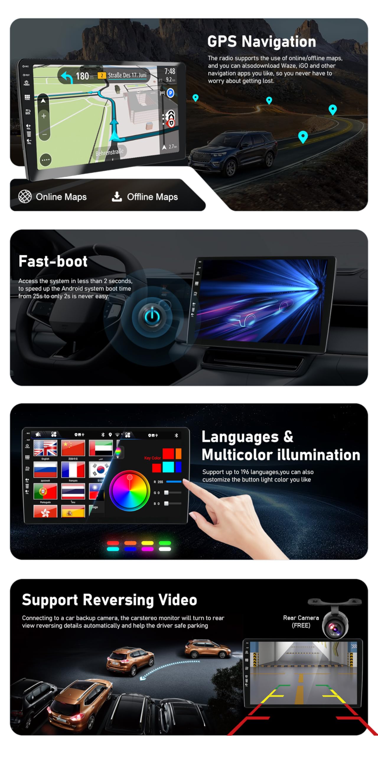 [4+64G] Android 16 Autoradio pour Chevrolet Tracker 3 Trax 2013-2015:[Intégré CarPlay/Android Auto/GPS/Bluetooth 5.0/MirrorLink/Commande au Volant/USB/4G/WiFi/2 Din] -IPS 9" Écran Tactile