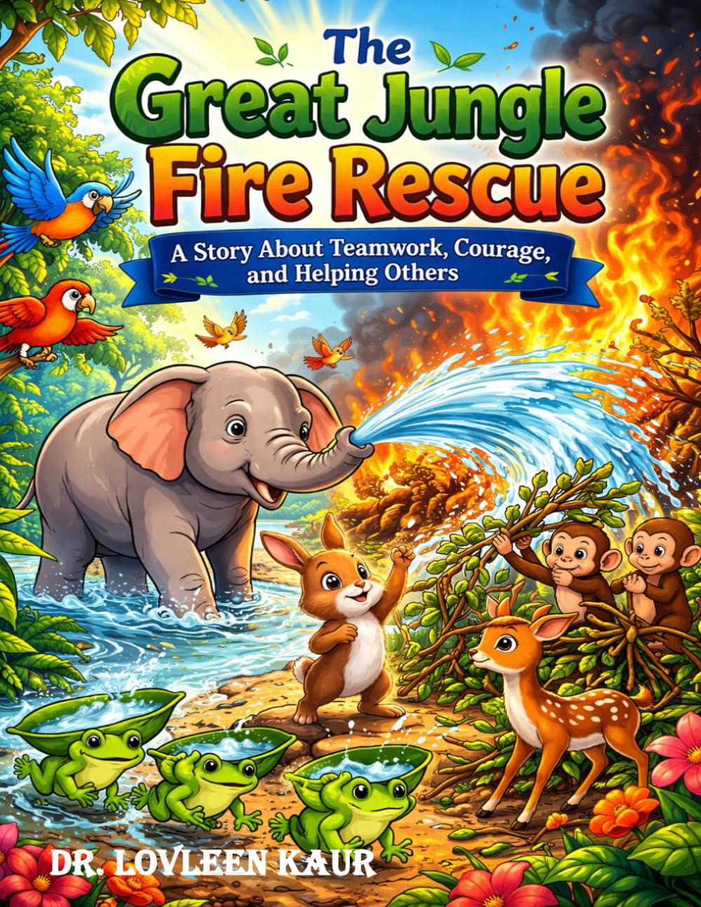 The Great Jungle Fire Rescue: A Story About Teamwork, Courage, and Helping Others (Unity Is Strength: Heartwarming Bedtime Stories of Teamwork and Friendship for Kids)
