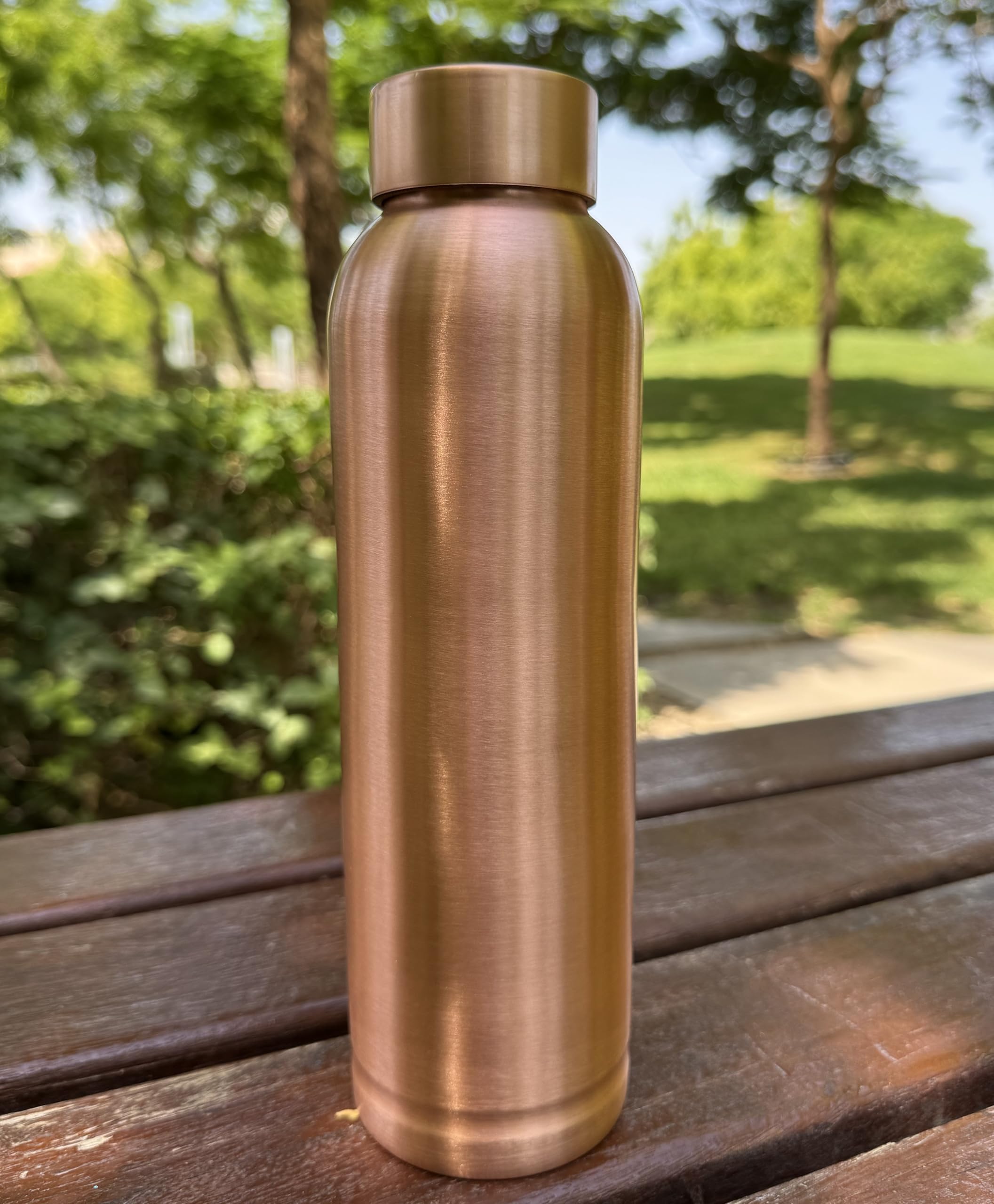 100% Pure Copper Water Bottle | Leak Proof & Durable| Non-Toxic & BPA Free Bottles | Eco Friendly Water Bottle (800 ml) (Pack of 1)