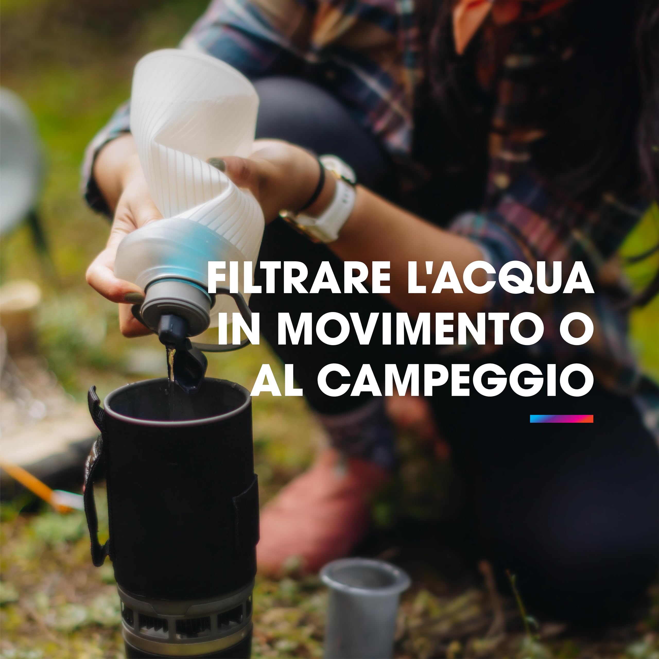 Kit filtro HydraPak da 42 mm - Accessorio per il filtraggio dell'acqua - Flusso rapido - Perfetto per l'escursionismo, il campeggio, i viaggi e la preparazione alle emergenze
