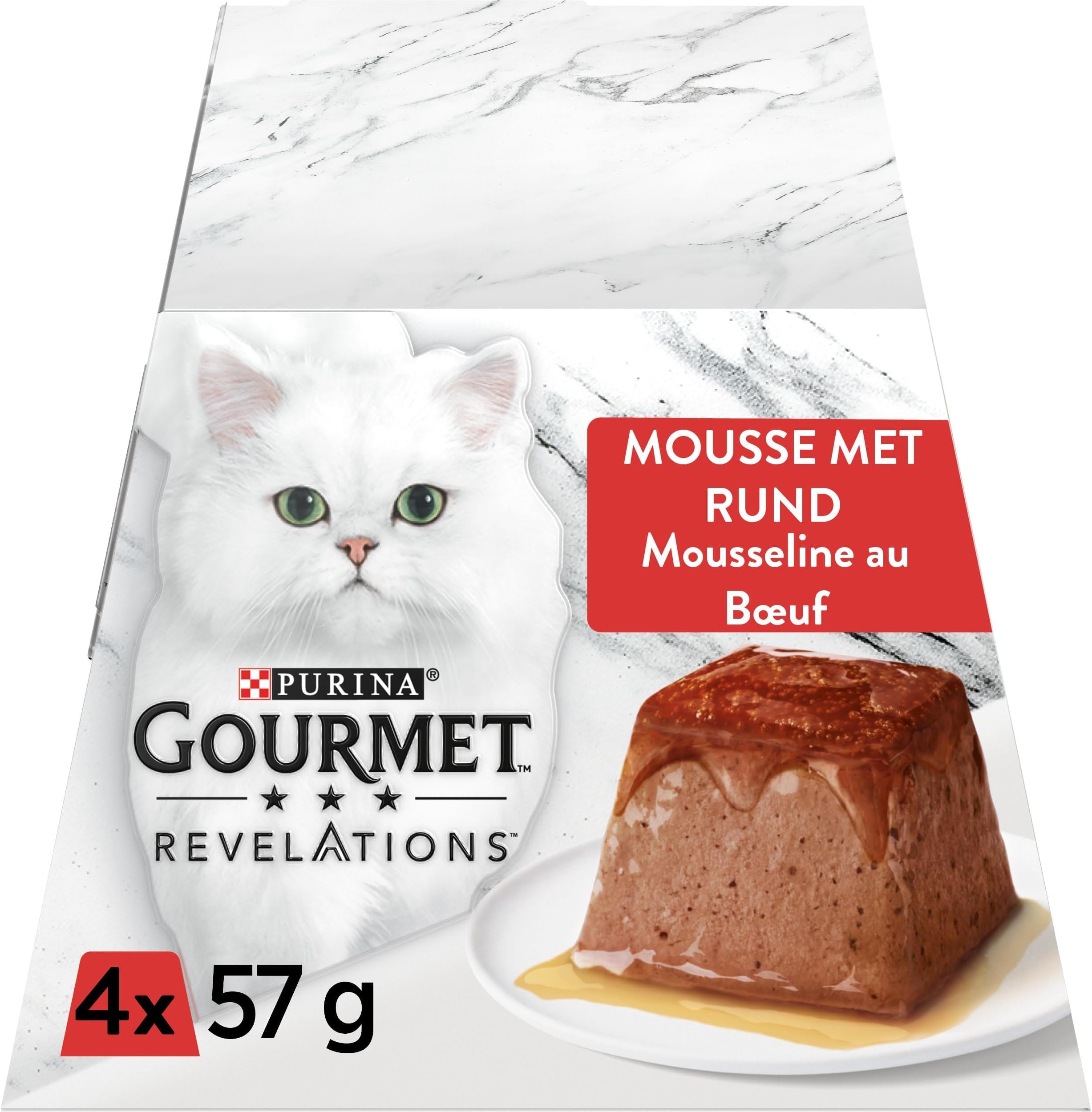 GOURMET Rivelazioni mussola manzo 4 x 57 g (Confezione da 5)