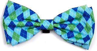 The Worthy Dog Preppy Argyle Bow Tie