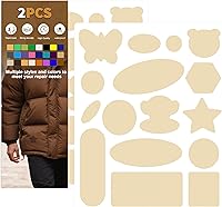 Vista 28 de Azobur Parches de reparación de chaquetas de plumón, impermeables, autoadhesivos, parches de tela de nailon para chaquetas hinchadas