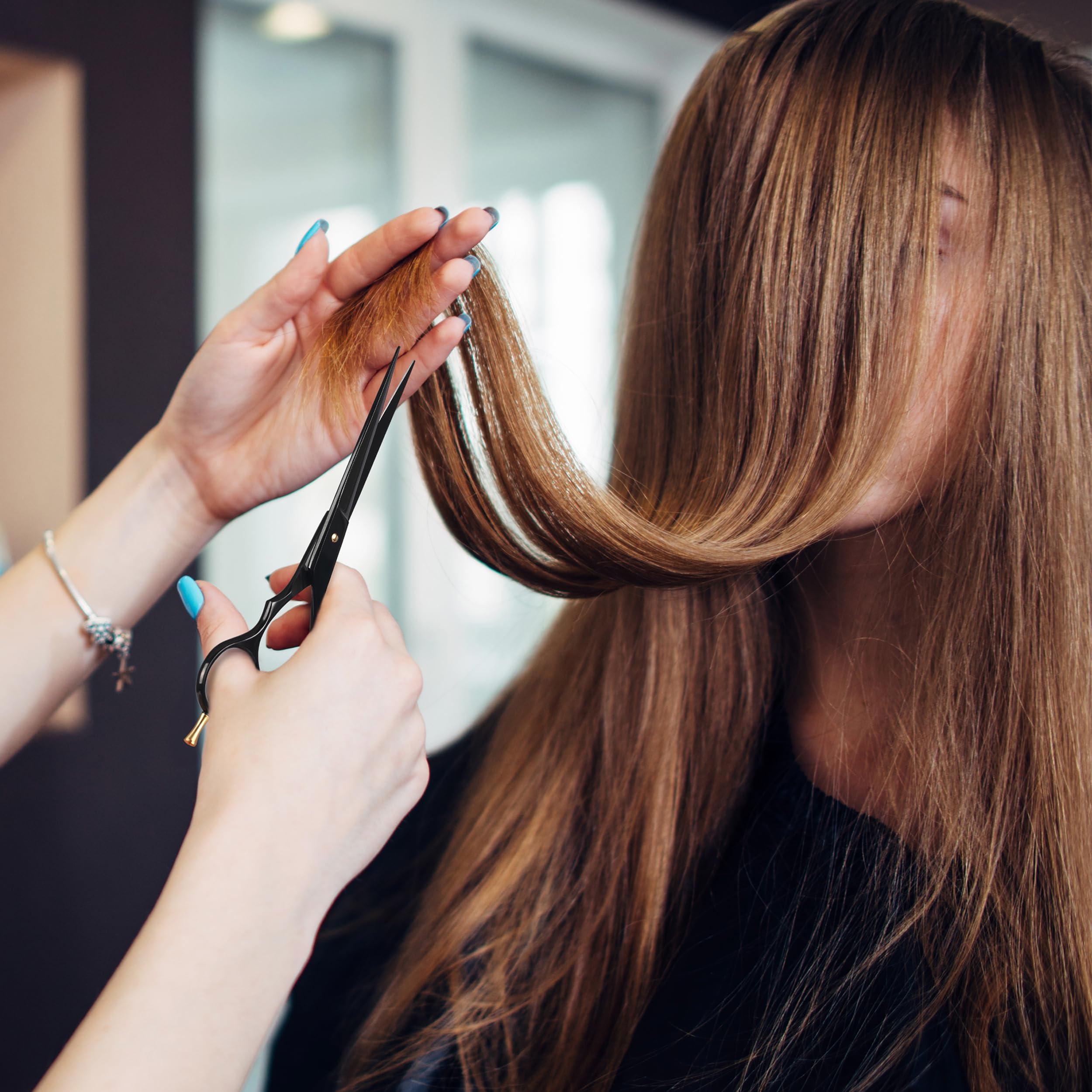 TK FIVE STAR Supra Premium 7" extra scharfe Friseurschere Haarschere Haarschneideschere für Damen Herren Friseure und Salons für feine und kräftige Haare Rostfrei