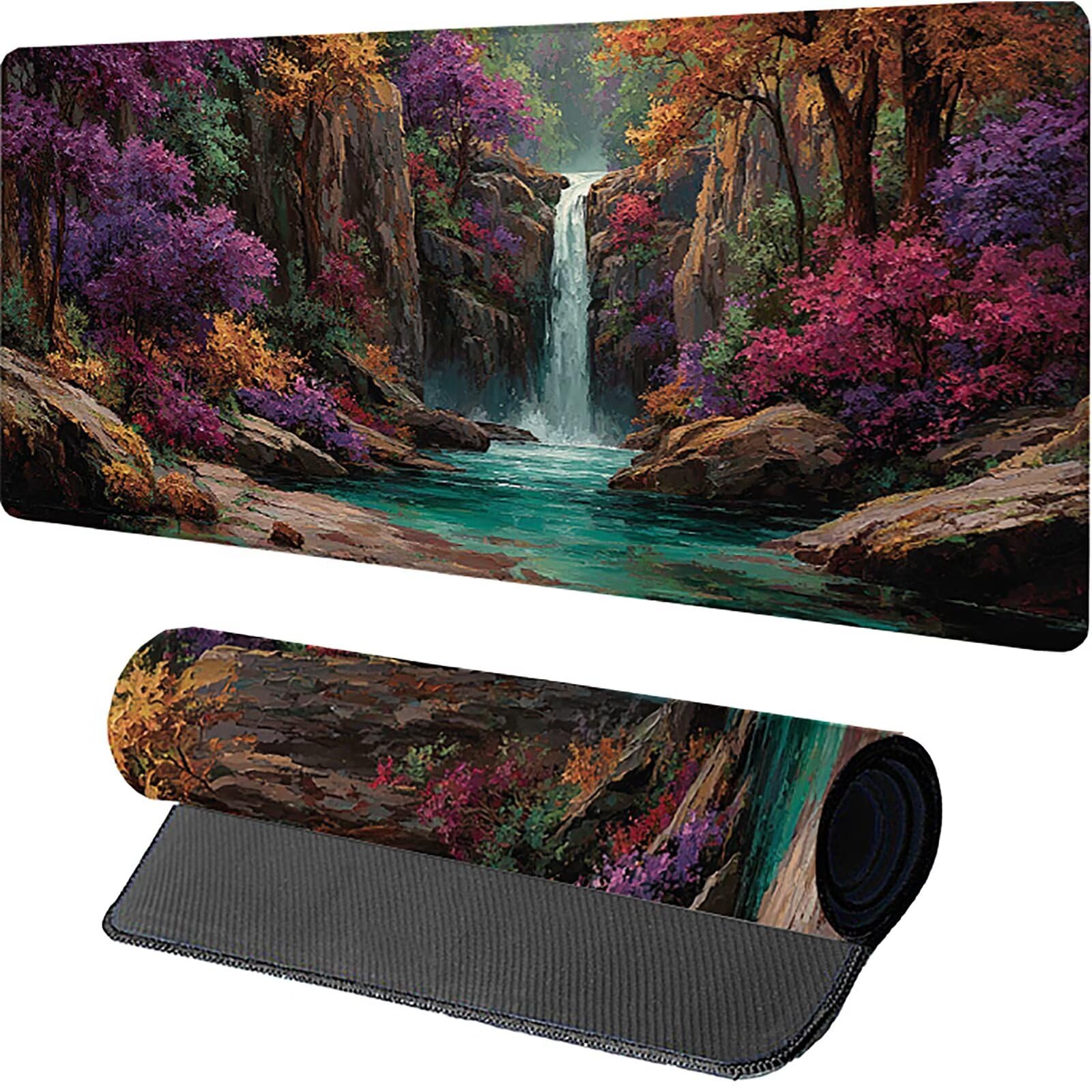Pflanzs Gamingowa podkładka pod mysz 1600 x 800 x 3 mm, podkładka pod mysz XXL ze zszytymi krawędziami, akcesoria gamingowe, poprawia precyzję i prędkość, podkładka pod mysz, duża do komputera, biura