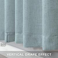 Vista 286 de Orange Linen Curtains 72 Inch Length for Living Room 2 Panels Set Back Tab Loop Pocket Semi Sheer Copper Brown Burnt Orange Curtains for Bedroom