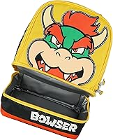 Vista 5 de Nintendo Super Mario - Lonchera Bowser con aislamiento de doble compartimento, 10 pulgadas