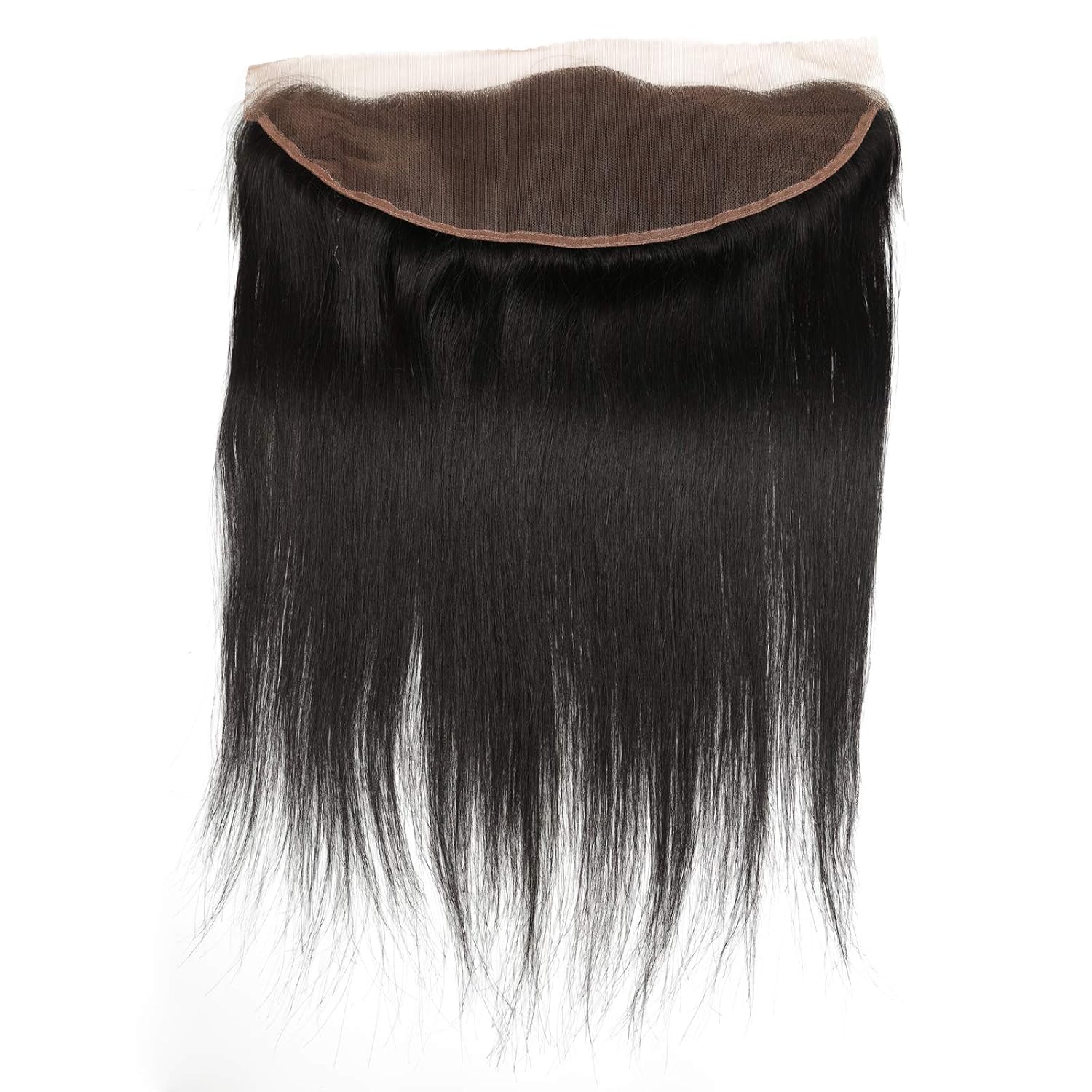 Straight Human Hair Lace Frontal Closure 13x4" Free Part Ear To Ear Malaysian Virgin Straight Hair Lace Front Closures With Baby Hair Pre Plucked Hairline 1B Color 8 Inch