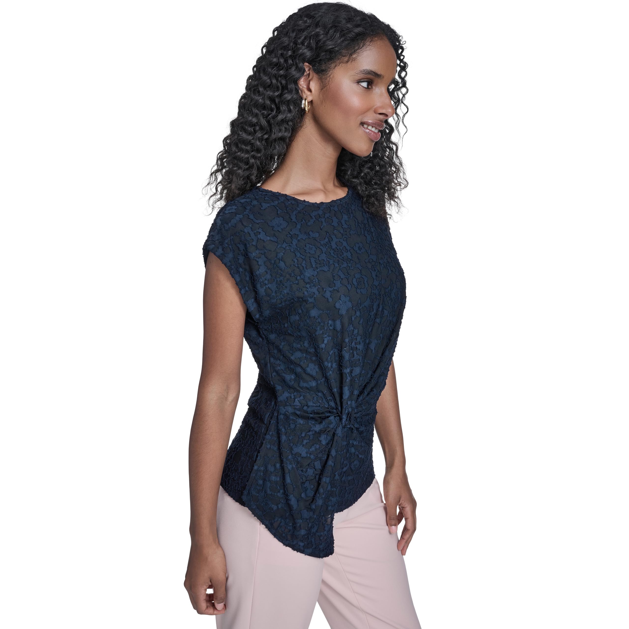 Tommy Hilfiger Sleeveless Knit Asymmetrical Knit Front Blouse Damenbluse, ärmellos, asymmetrisch, 1 Stück