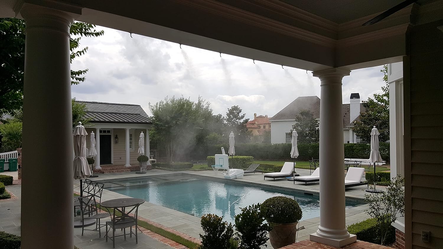 System - Stainless Steel Tubing - 1500 PSI Misting Pump - Do It Yourself Misting System - For Residential, Commercial and Industrial - Up to 120 Nozzles (78 Ft Mist Line - 40 Nozzles)