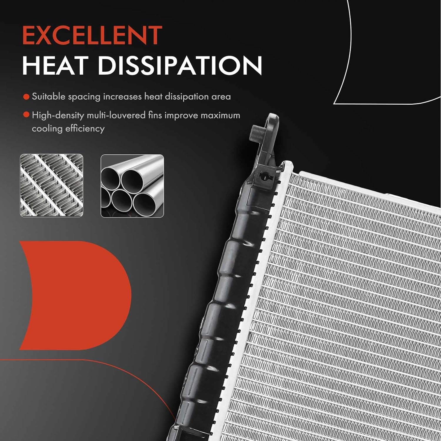 A-Premium Engine Coolant Radiator Assembly with Transmission Oil Cooler Compatible with Hyundai Sonata 1999-2005 & Kia Magentis Optima 2001-2006, 2.4L 2.5L 2.7L, Automatic Transmission