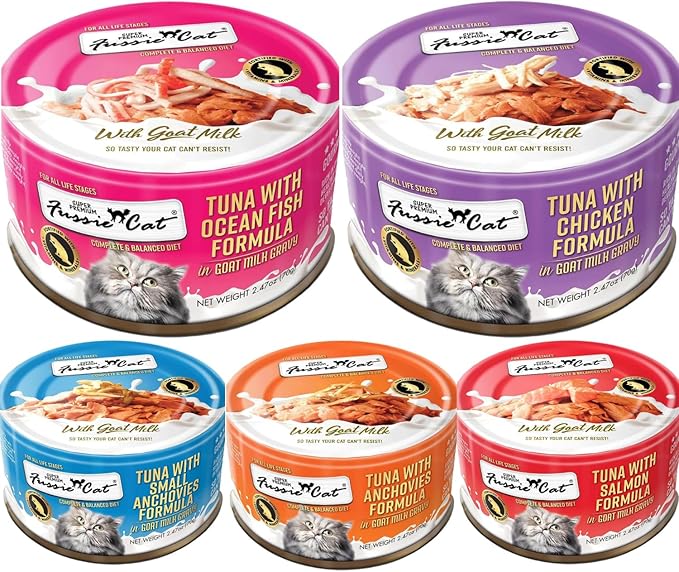 Alimento húmedo para gatos Fussie Cat pack 10 latas miniatura 3