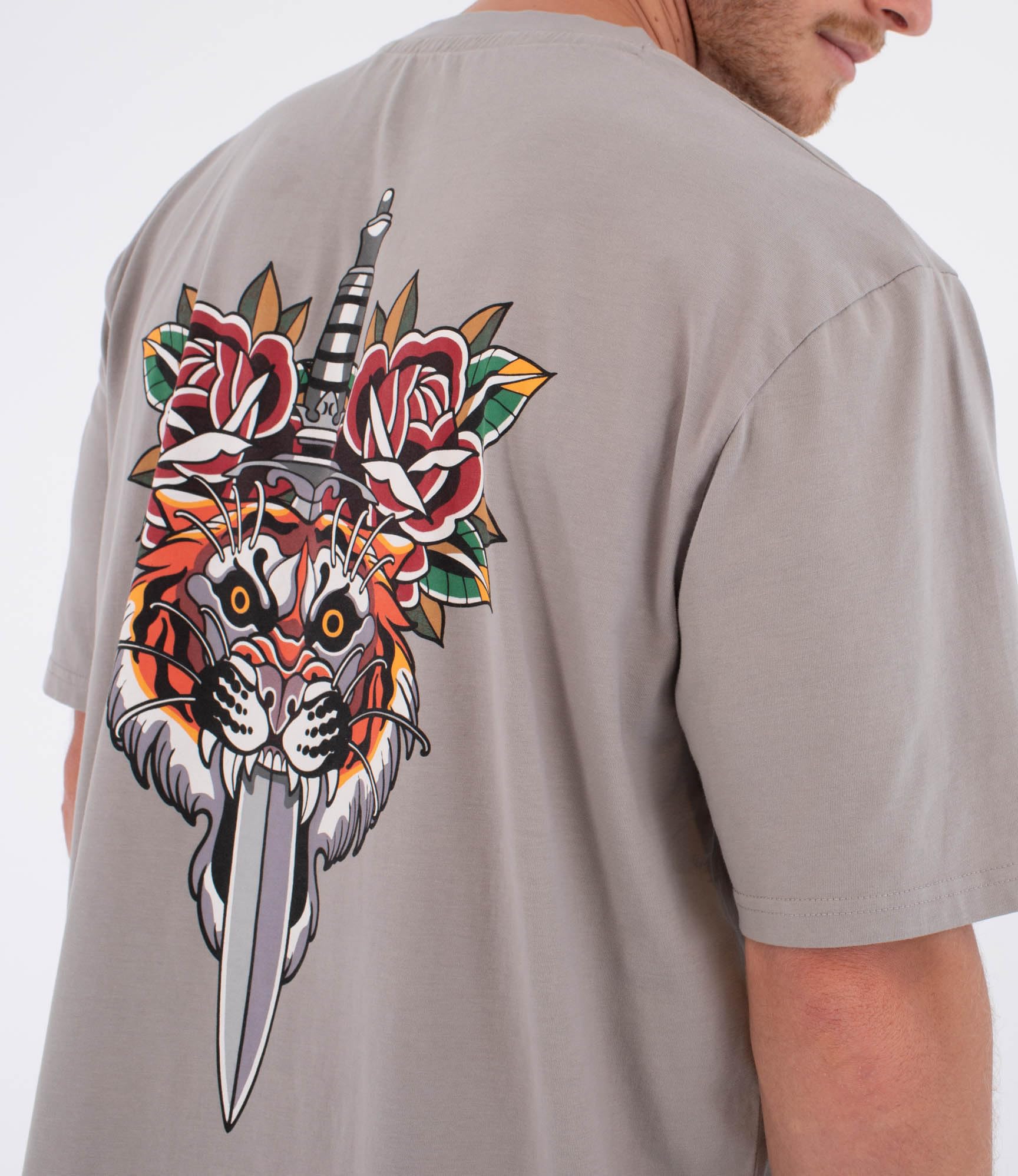 Hurley T-Shirt Short Sleeve Men - Tattoo Trudy Tiger T-Shirt Uomo