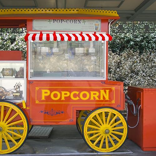 Miniatura 40 de Boao Paquete de 4 toldos de circo para decoración de toldo de cartón con rayas 3D, decoración de pared de carnaval, recuerdos de fiesta de circo