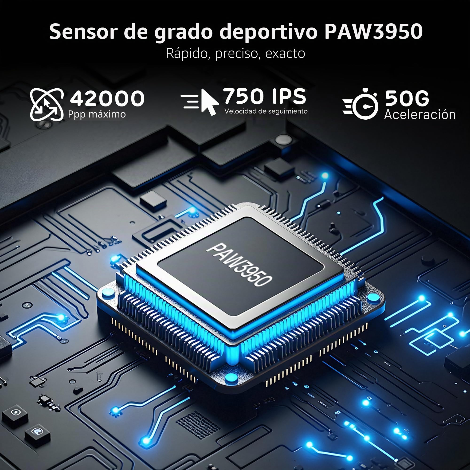 RK ROYAL KLUDGE MG5 8K ratón inalámbrico para juegos, sensor PAW3950 42K DPI, ligero 54g ergonómico, doble frecuencia de muestreo 8KHz, triple modo 2,4G/BT/USB-C, interruptor de 100M clics, unidad web