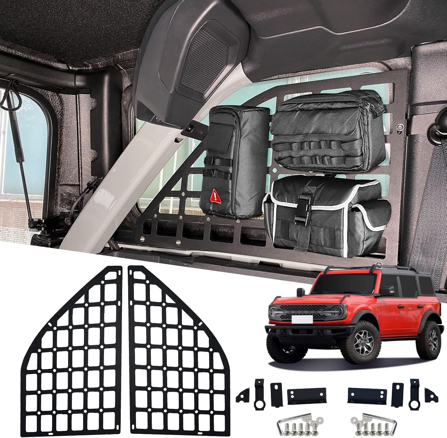 Tluuze Rear Window Molle Panel For Ford Bronco 2021 2022