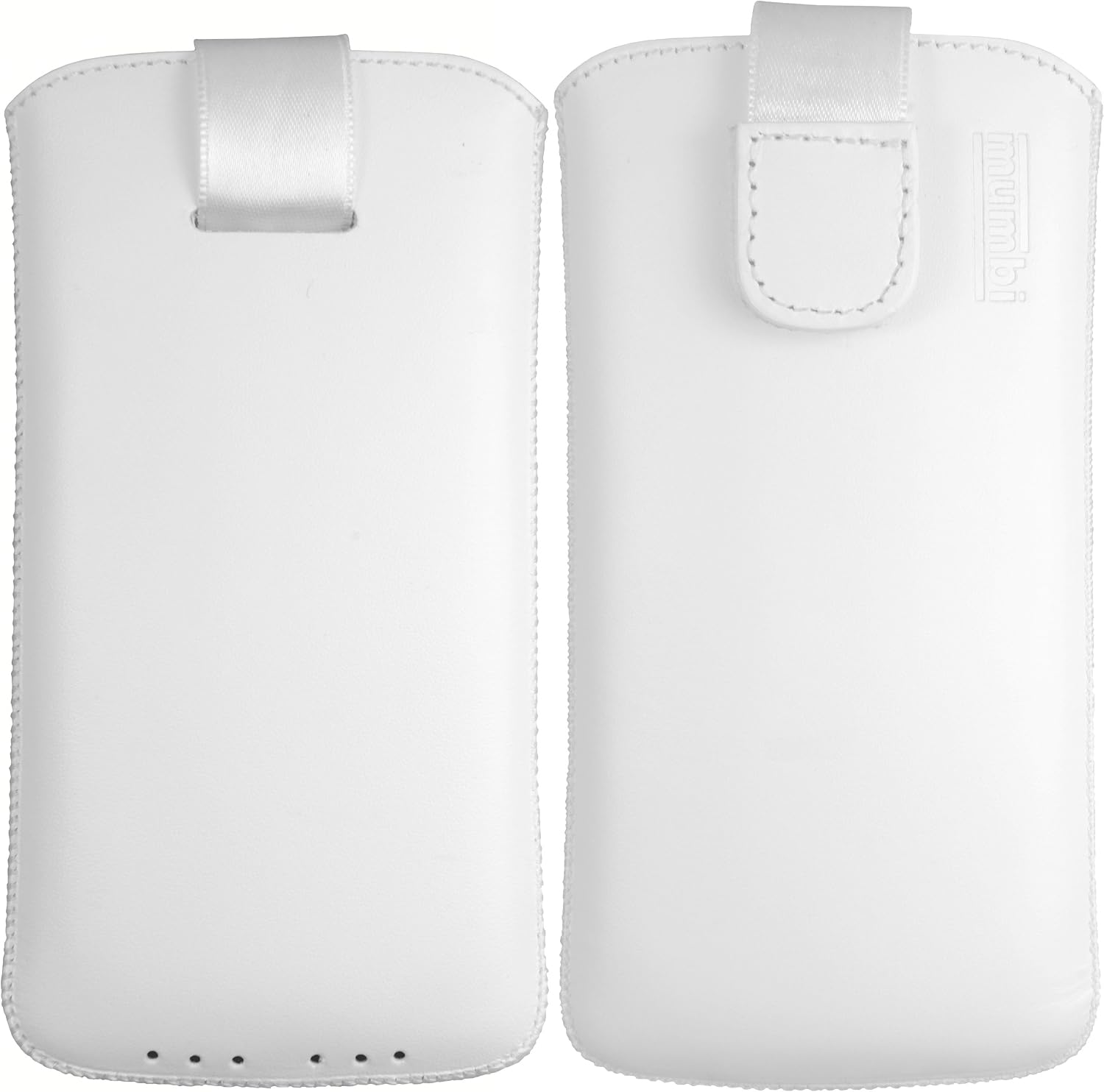 mumbi Real Leather Case Compatible with Samsung Galaxy Ace Style White