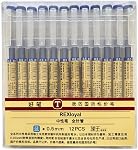 Stylo d'encre Gel Style japonais Stylos de roller à encre liquide séchage rapide 0.35mm Ultra Pen de fabricant de points de balle de pointe Premium pour la papeterie de bureau,12 Pcs/Set, noir