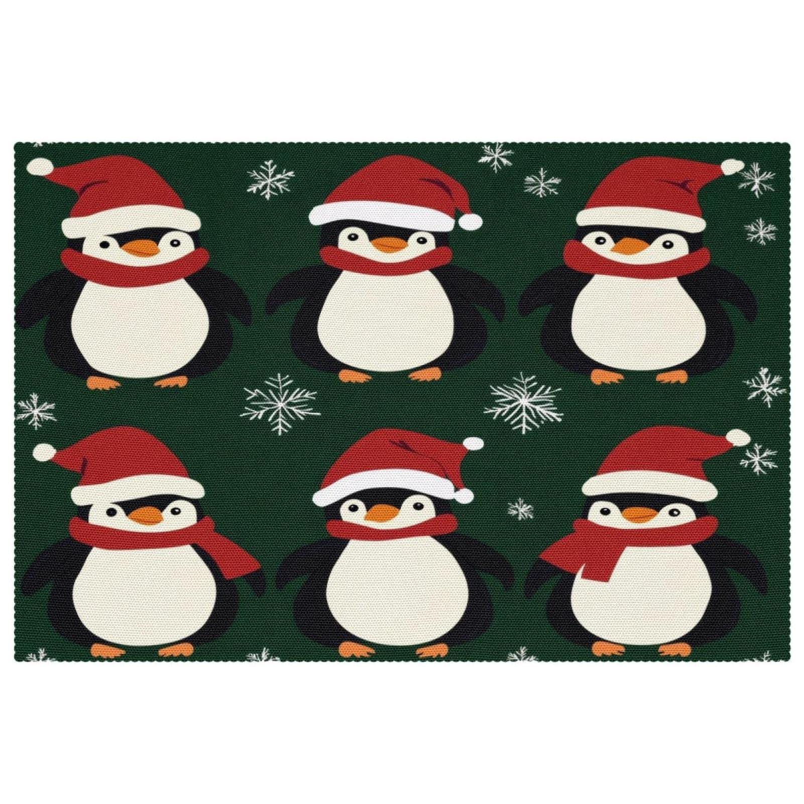 Set de table antidérapant aux finitions soignées motif pingouins