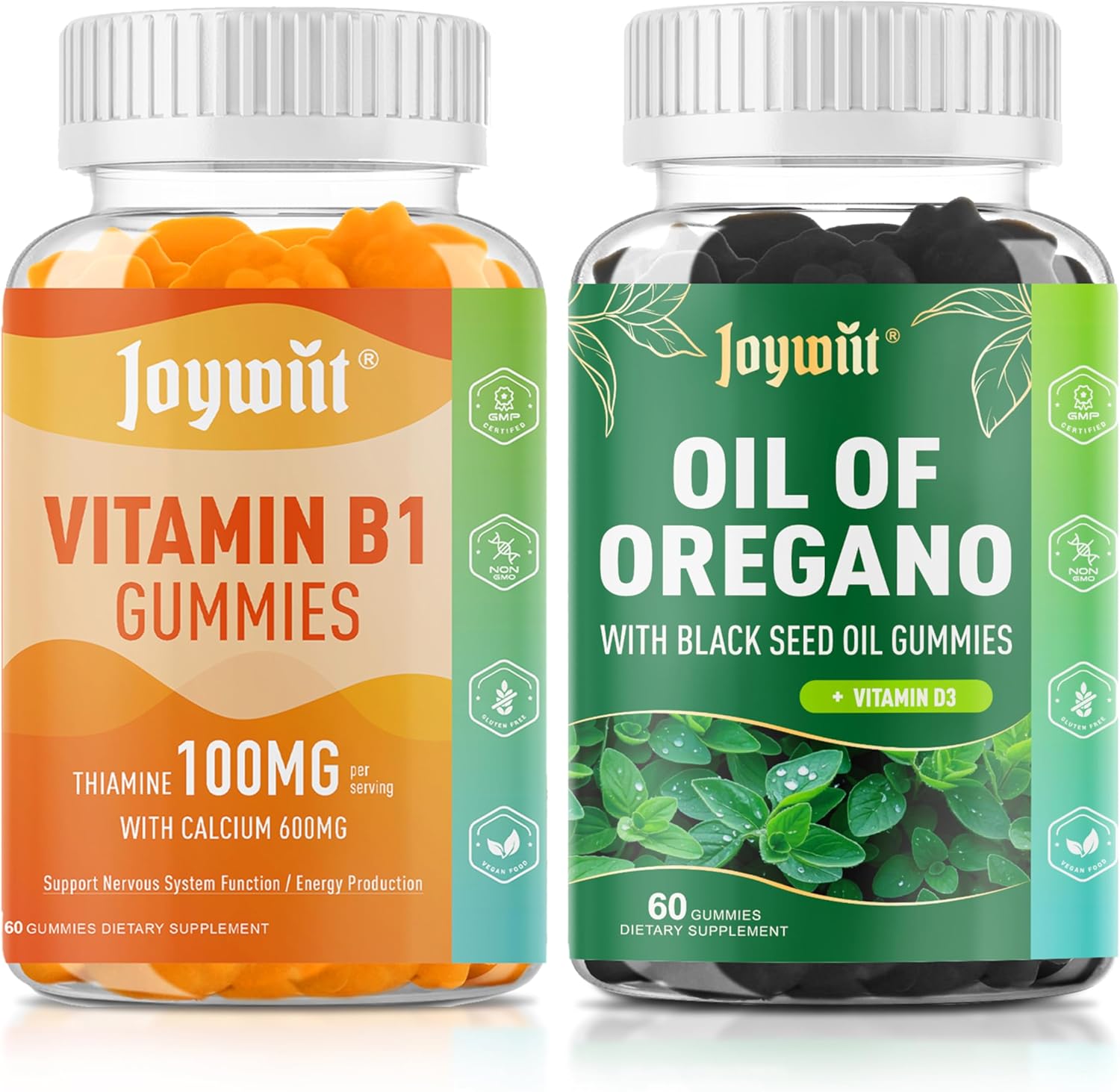 Vitamin B1 Gummies and Oil of Oregano with Black Seed Oil Gummies