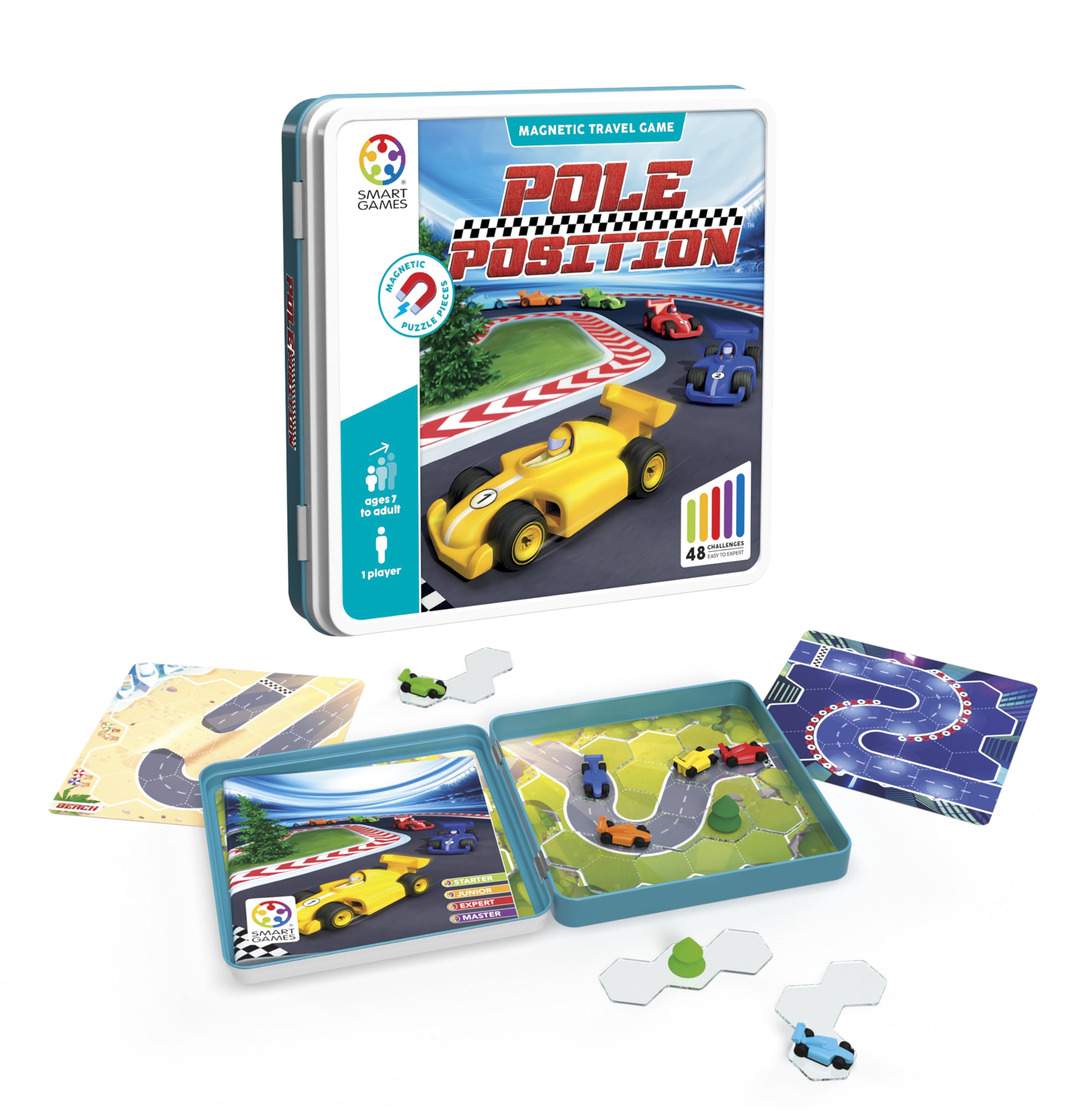 SmartGames Pole Position 3D Logic Puzzle Game with 48 Challenges Brain Teaser for Ages 7+